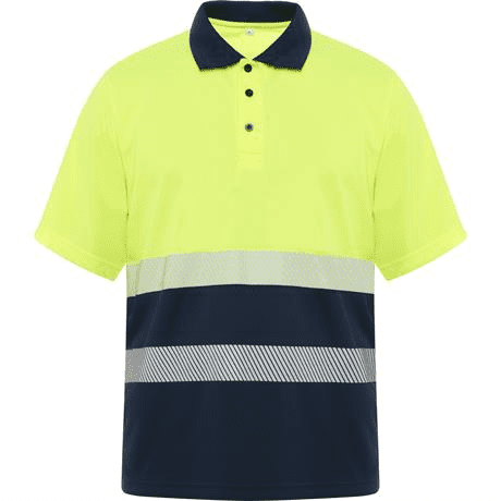 Polo reflactante bicolor frente