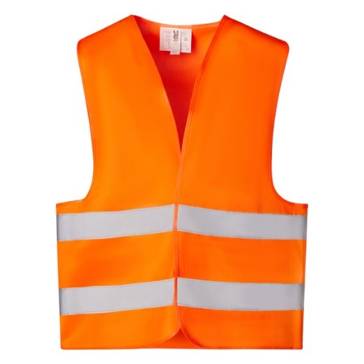 claleco alto visibilidad cuello pico frente